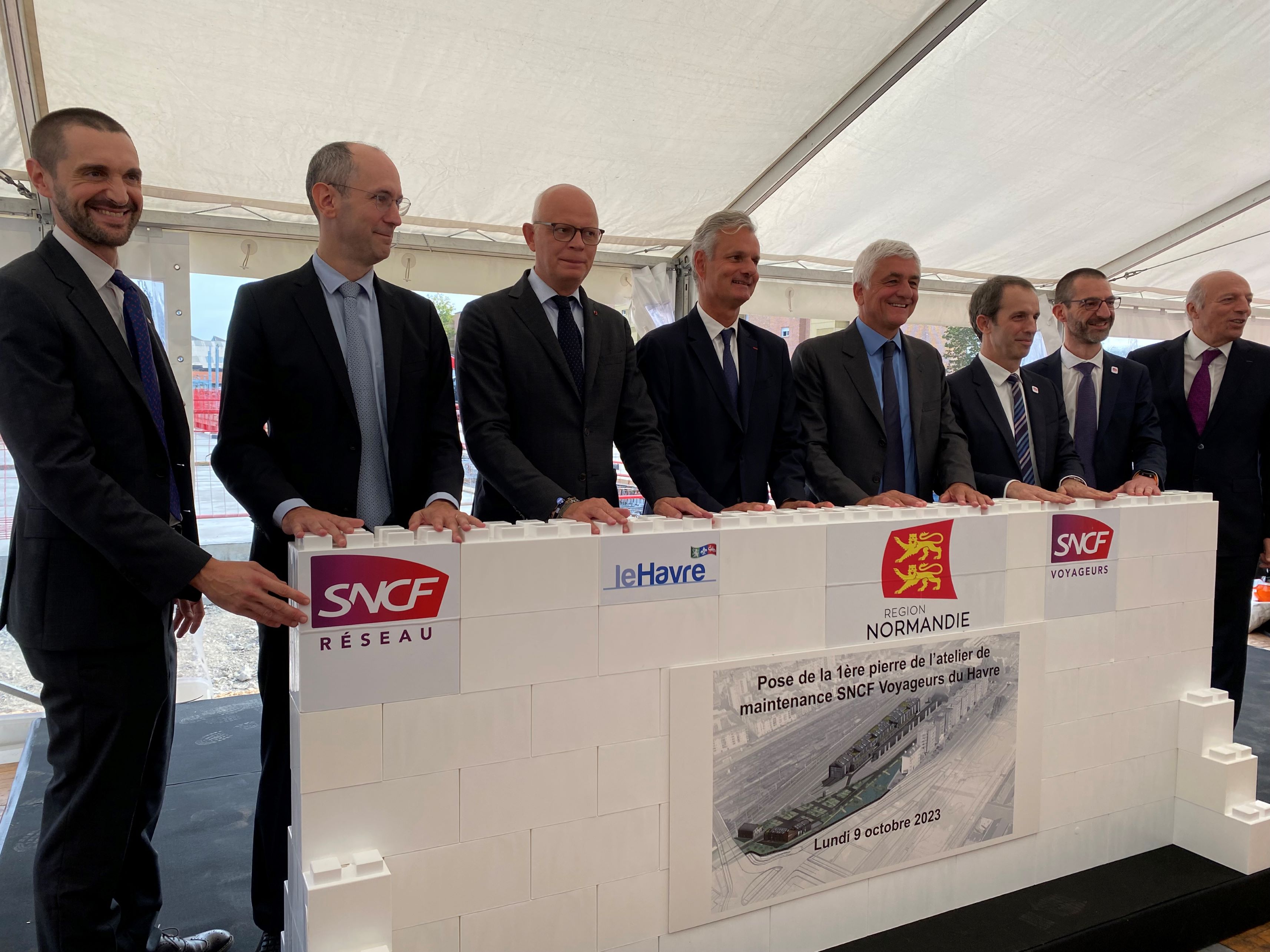 Le Havre : Première pierre posée pour le nouveau pôle de maintenance SNCF
