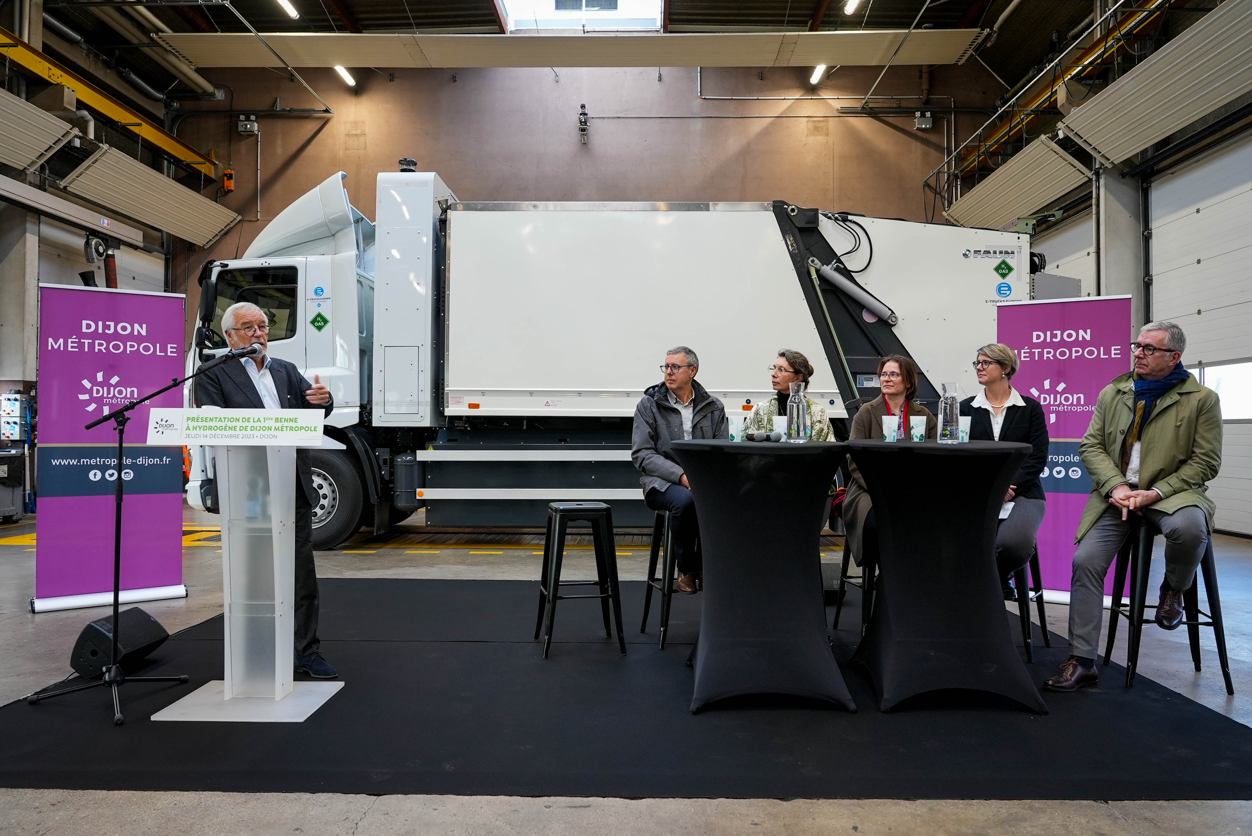 Mobilité propre : La première benne à hydrogène de Dijon Métropole dévoilée