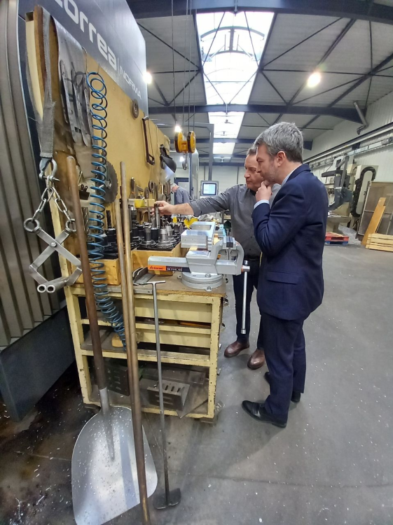 Pierre Yves Argat, sous-préfet de Commercy visite l’entreprise Kopo