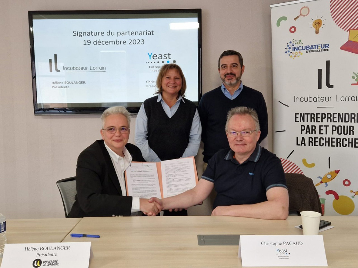 L'Incubateur Lorrain renforce sa collaboration avec Yeast...