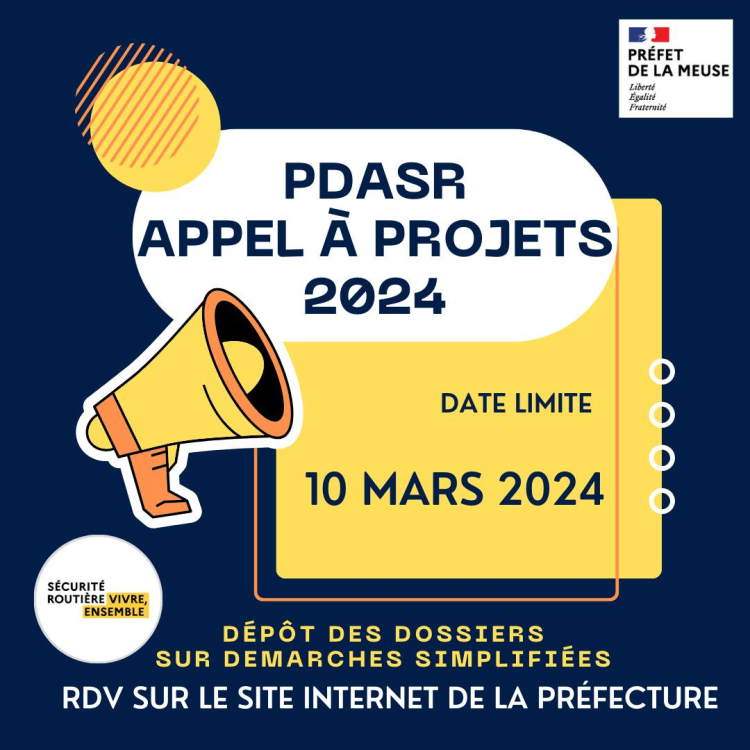Appel à projets : PDASR 2024 - Meuse - Actions de sécurité routière 
