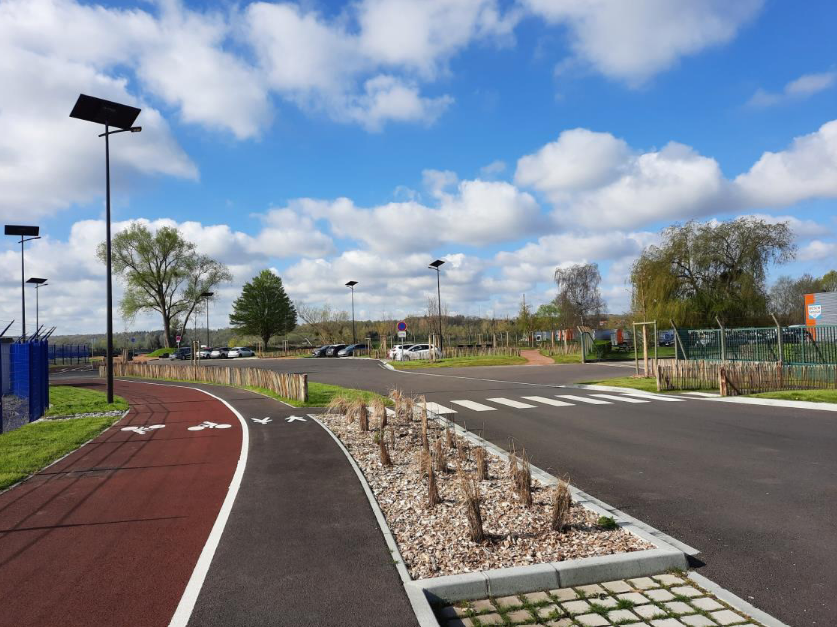 Les travaux de requalification du parc d’activités du Malaquis au Trait sont terminés