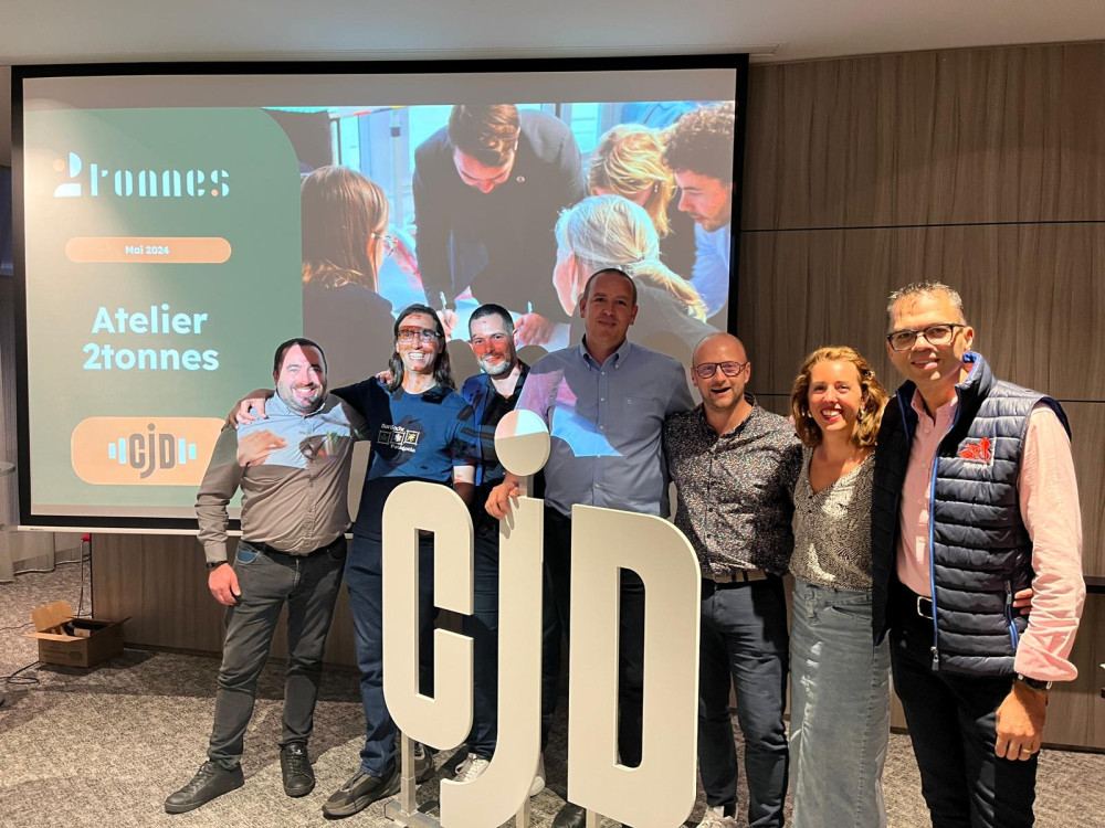 Les jeunes dirigeants se prêtent au jeu de l’atelier « 2tonnes »