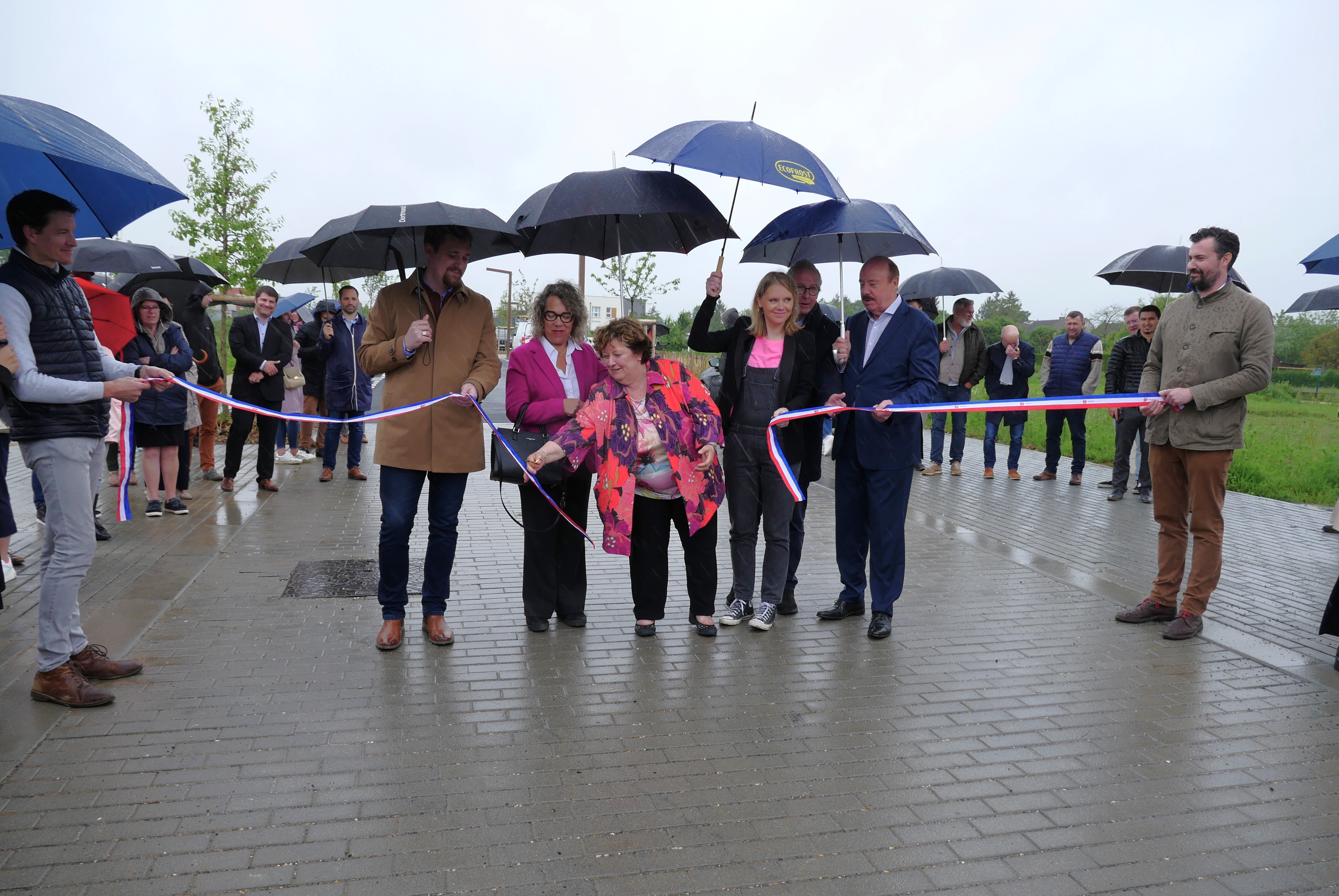 Inauguration de la rue de la Sablonnière à Amiens