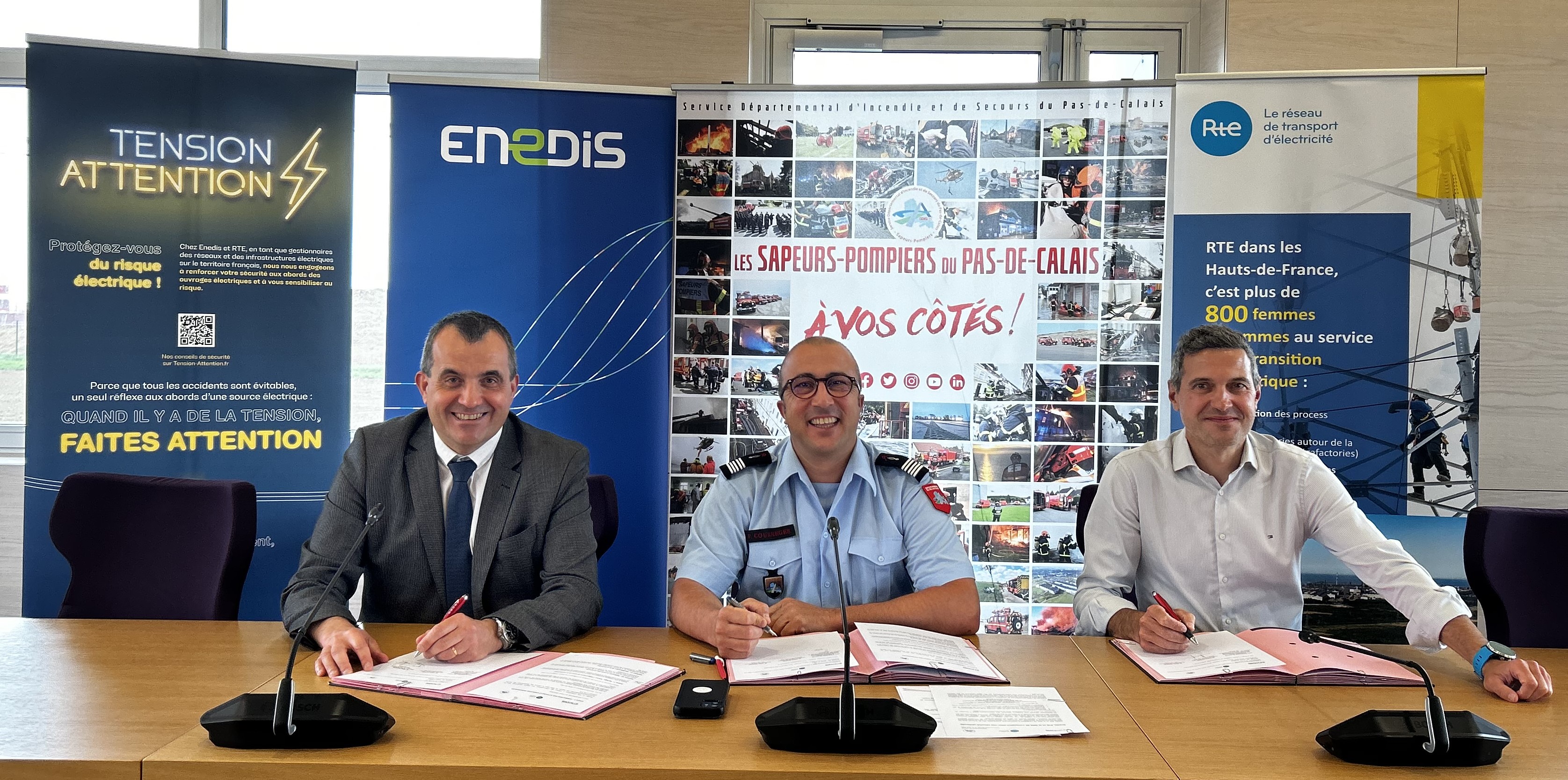 Enedis, RTE et le SDIS 62 : un partenariat pour plus de sécurité