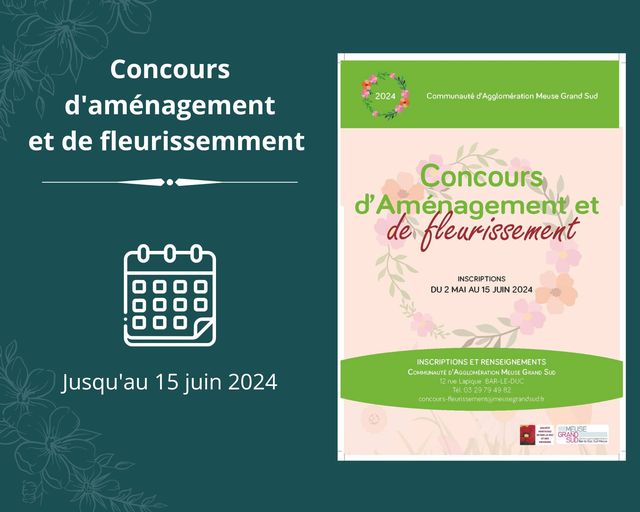 Le Concours d’Aménagement et de Fleurissement est lancé