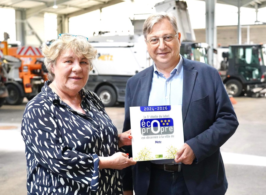 La ville de Metz reçoit la cinquième étoile du label «Ville Éco-propre»