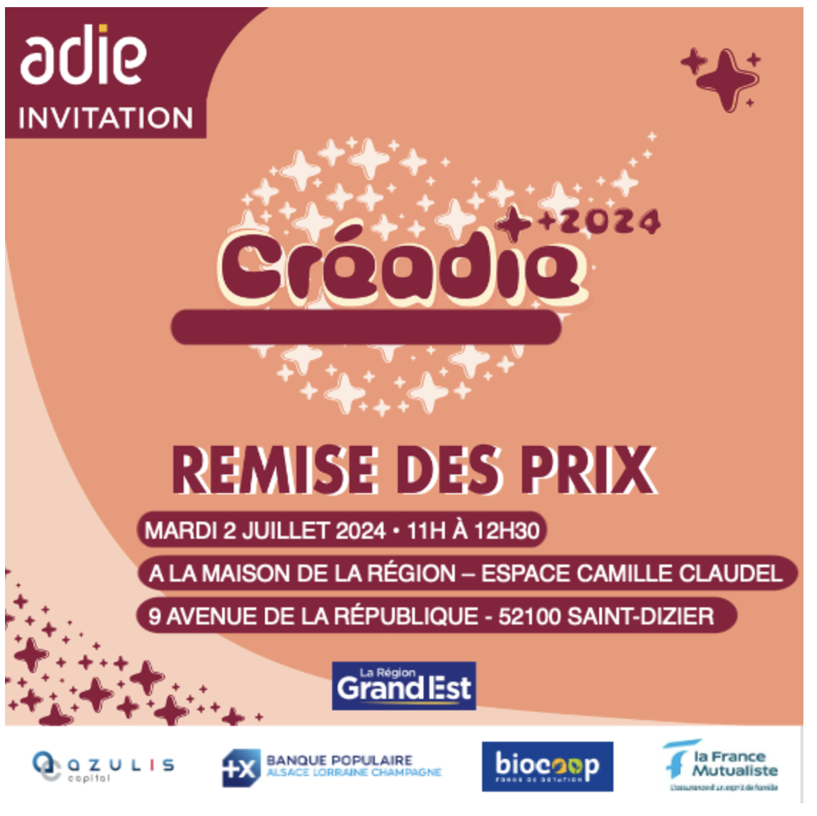 Des entrepreneurs honorés aux prix Créadie Grand Est