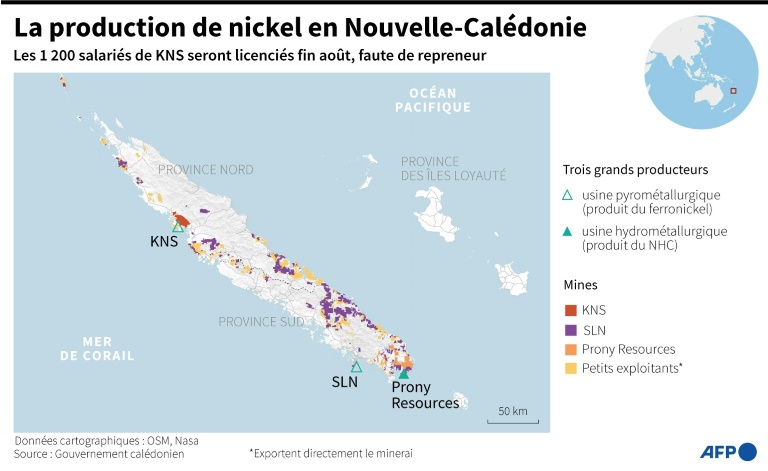 Nouvelle-Calédonie: malgré sa fermeture programmée, l'usine de nickel KNS croit en son avenir