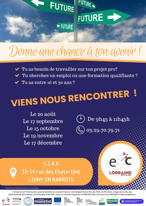 L'École de la 2e Chance de Lorraine lance des permanences à Ligny-en-Barrois