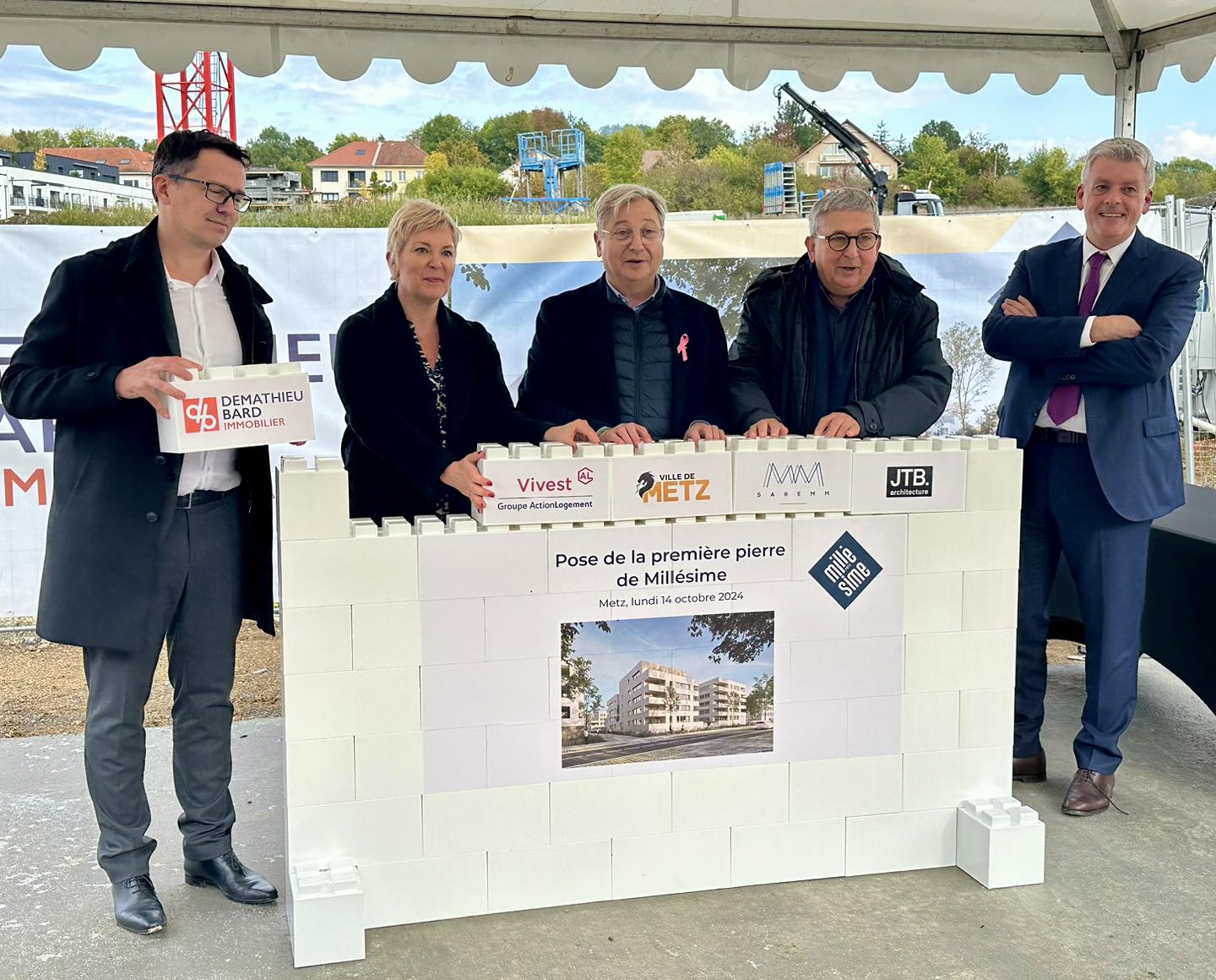 Pose de la première pierre du «Millésime»
