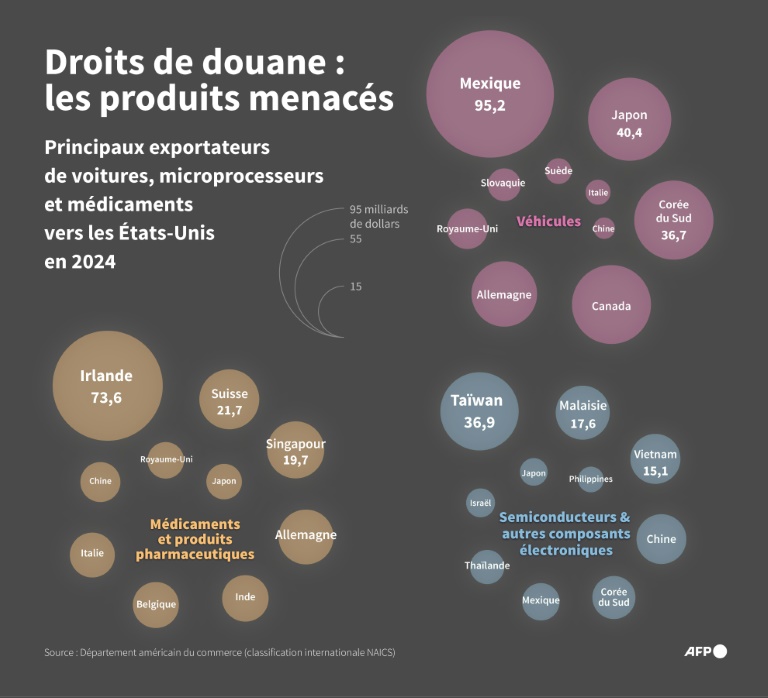 Tech, auto, médicaments: qui payerait les droits de douanes de Donald Trump?