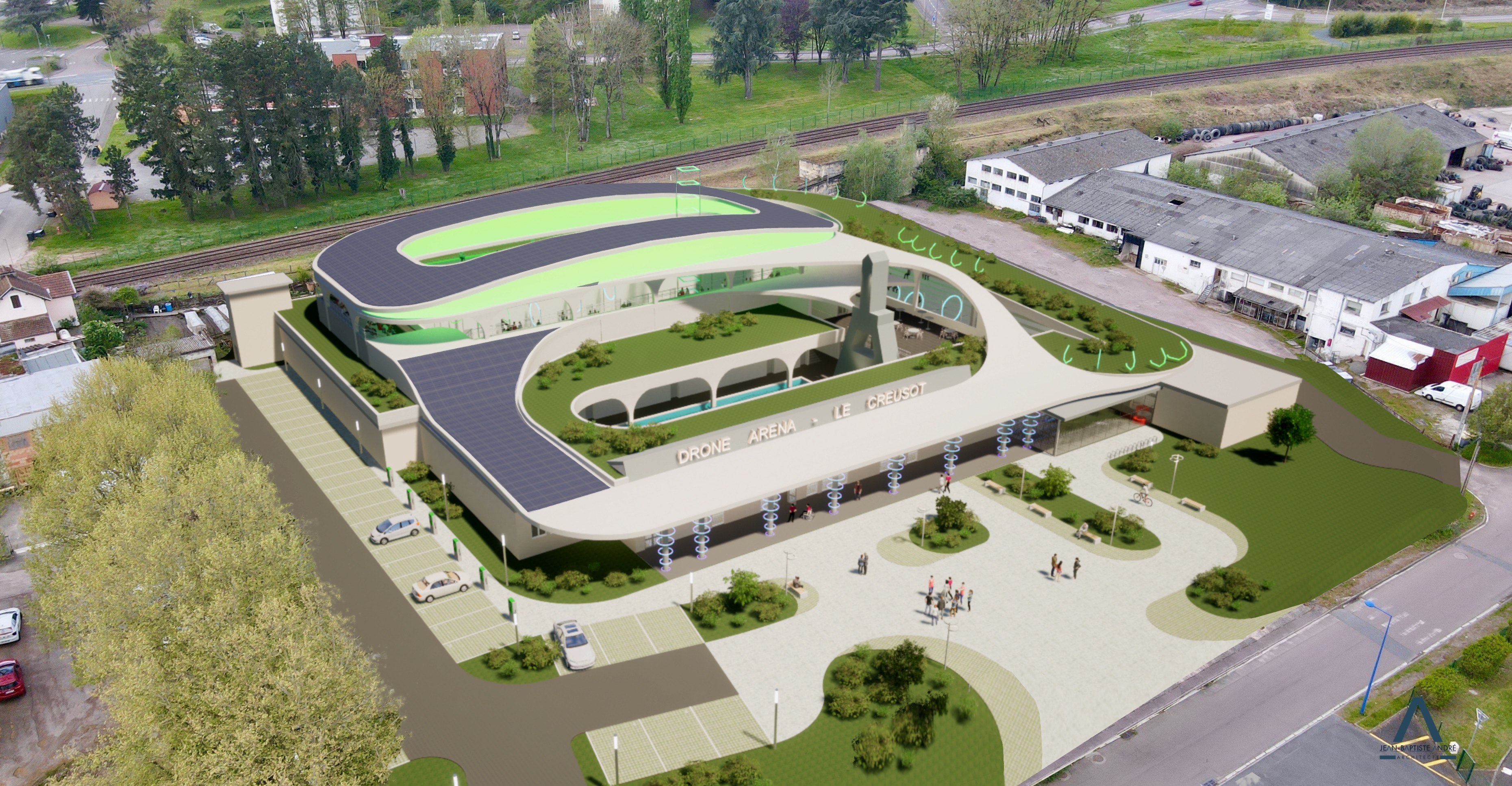 Si la friche du Creusot devenait une arène pour drones