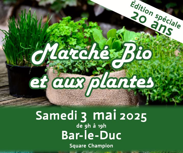 Bar-le-Duc célèbre la 20e édition de son Marché Bio et aux Plantes