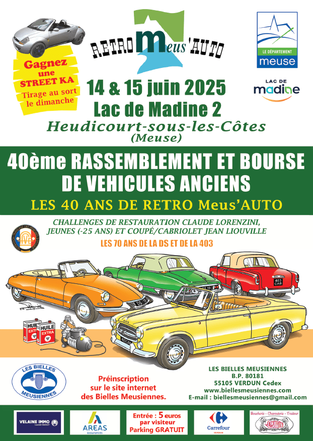 Le 40e Rétro Meus’Auto se tiendra les 14 et 15 juin 2025 au lac de Madine