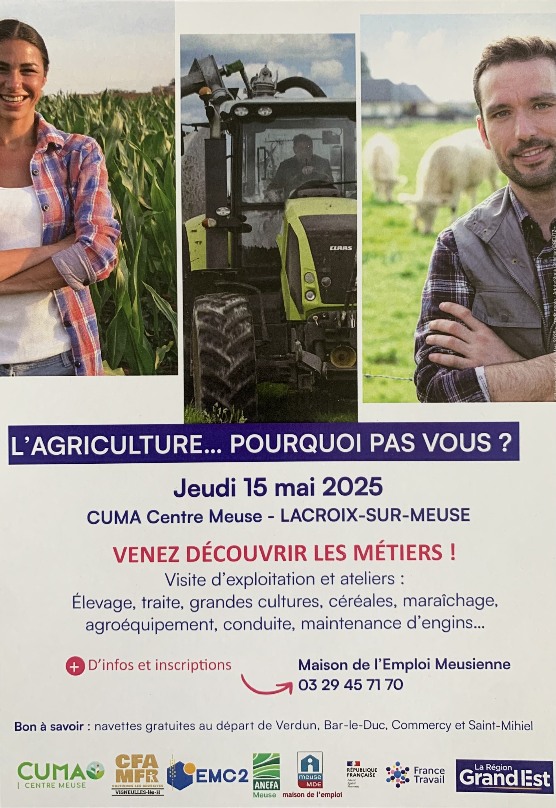 Une journée pour découvrir les métiers de l’agriculture en Meuse