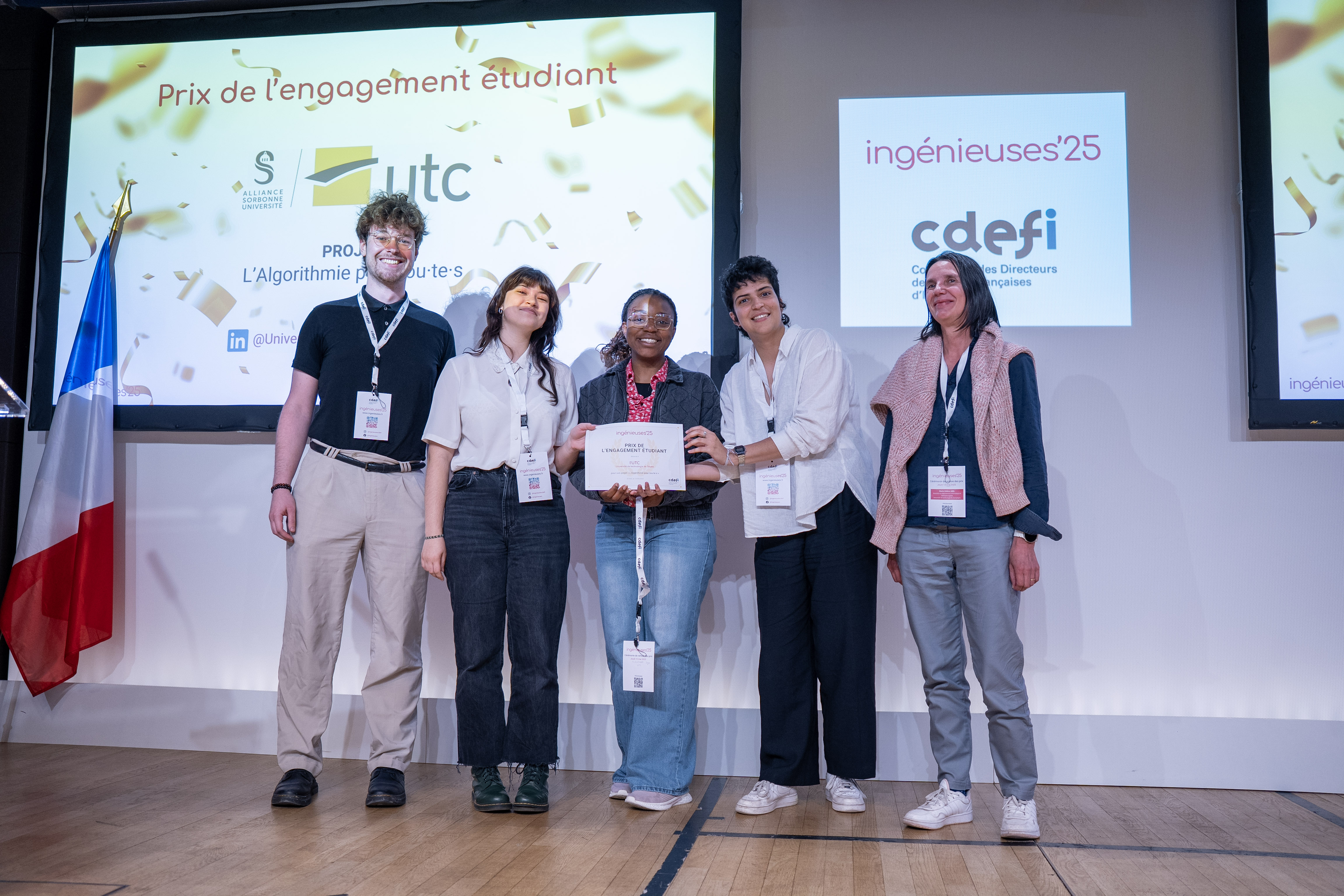 L'UTC lauréat du prix de l'engagement étudiant du concours Ingénieuses 2025