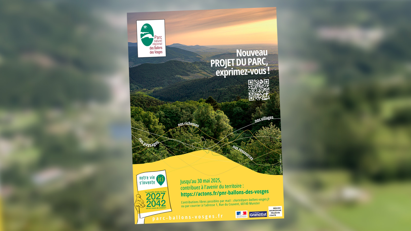 Le Parc des Ballons des Vosges lance une consultation publique jusqu’au 30 mai