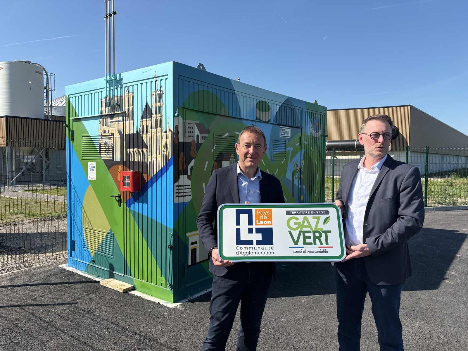 Pays de Laon : des panneaux pour célébrer les consommations résidentielles 100% gaz vert