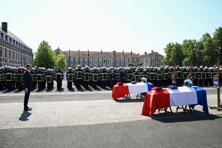 Hommage national aux pompiers décédés dans un incendie à Laon