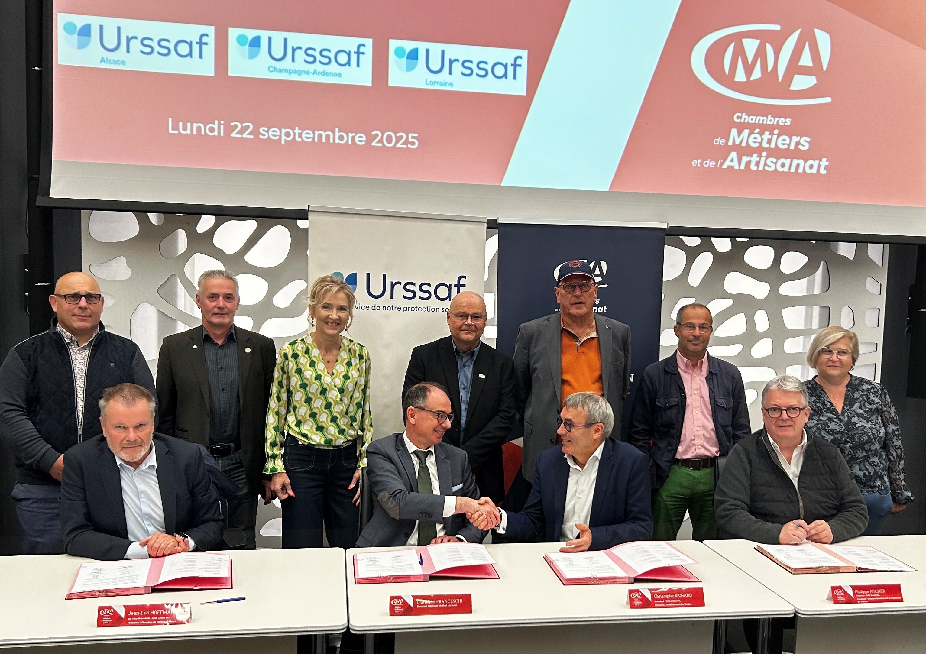Les Chambres de Métiers et de l’Artisanat du Grand Est avec les Urssaf 