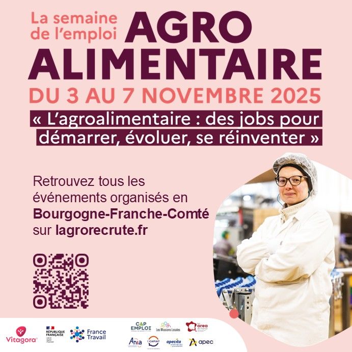 Semaine nationale de l’emploi agroalimentaire : la Bourgogne Franche-Comté se mobilise
