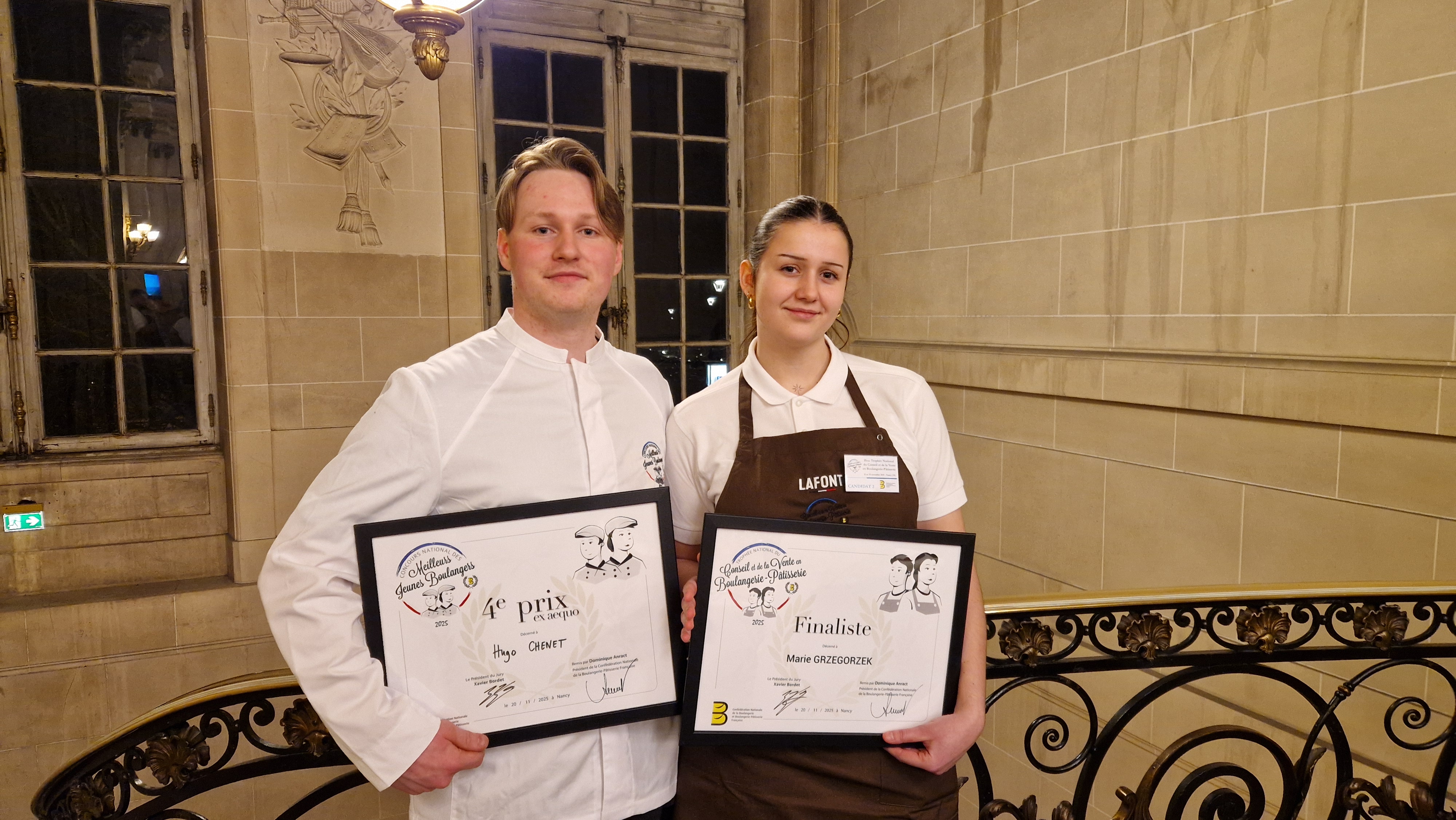 Bar-le-Duc : deux apprentis du CFA Louis Prioux brillent à la finale du Meilleur Jeune Boulanger