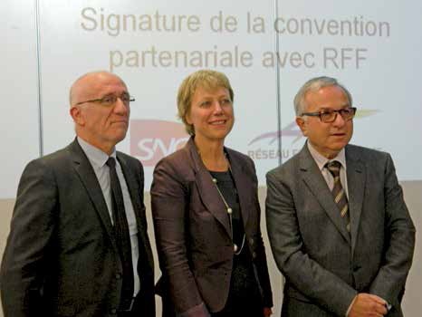 Signatures de conventions entre le conseil régional, SNCF TER et RFF
