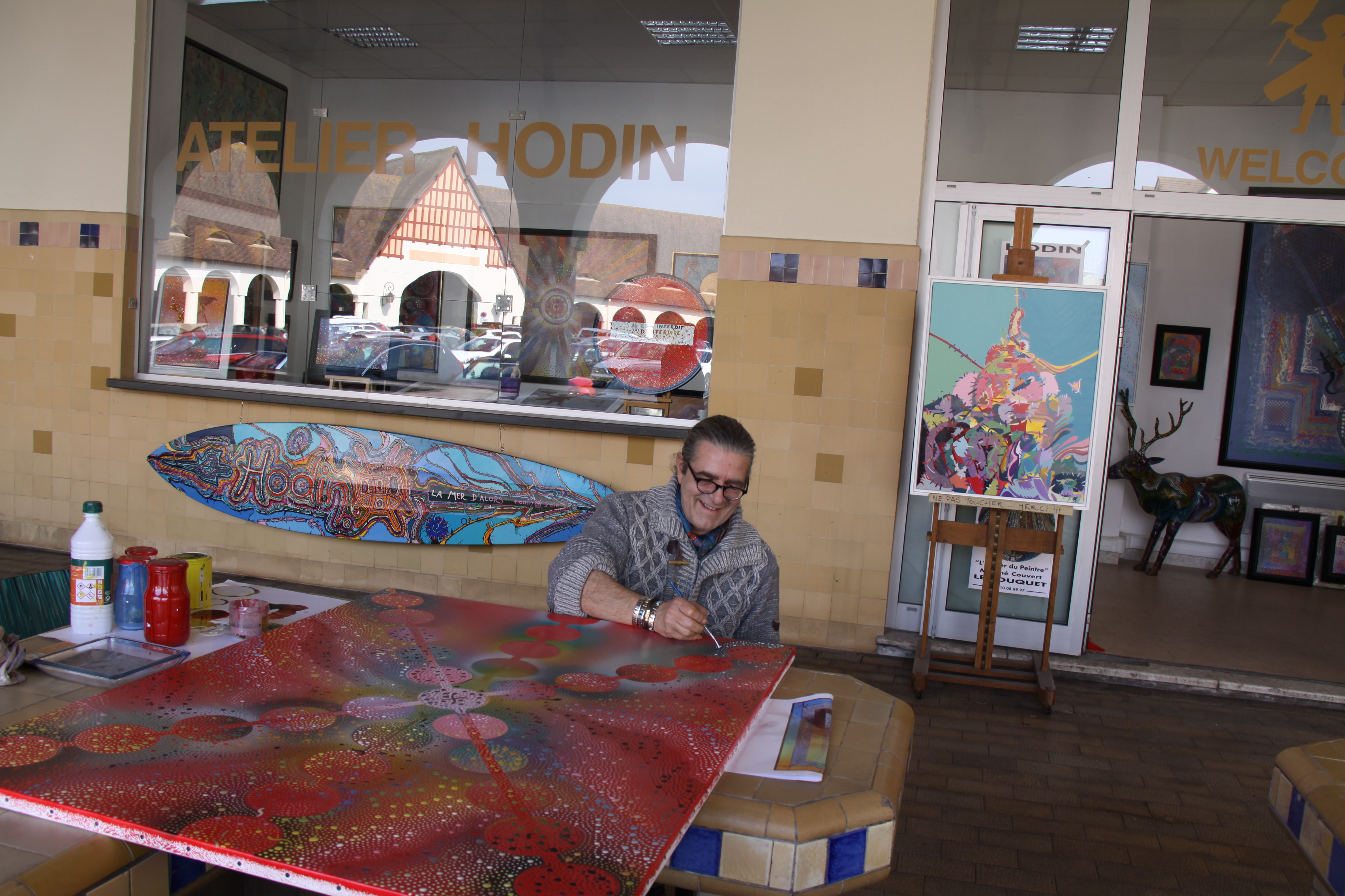 L’atelier-galerie Jean-Marie Hodin sur la place du Marché au Touquet