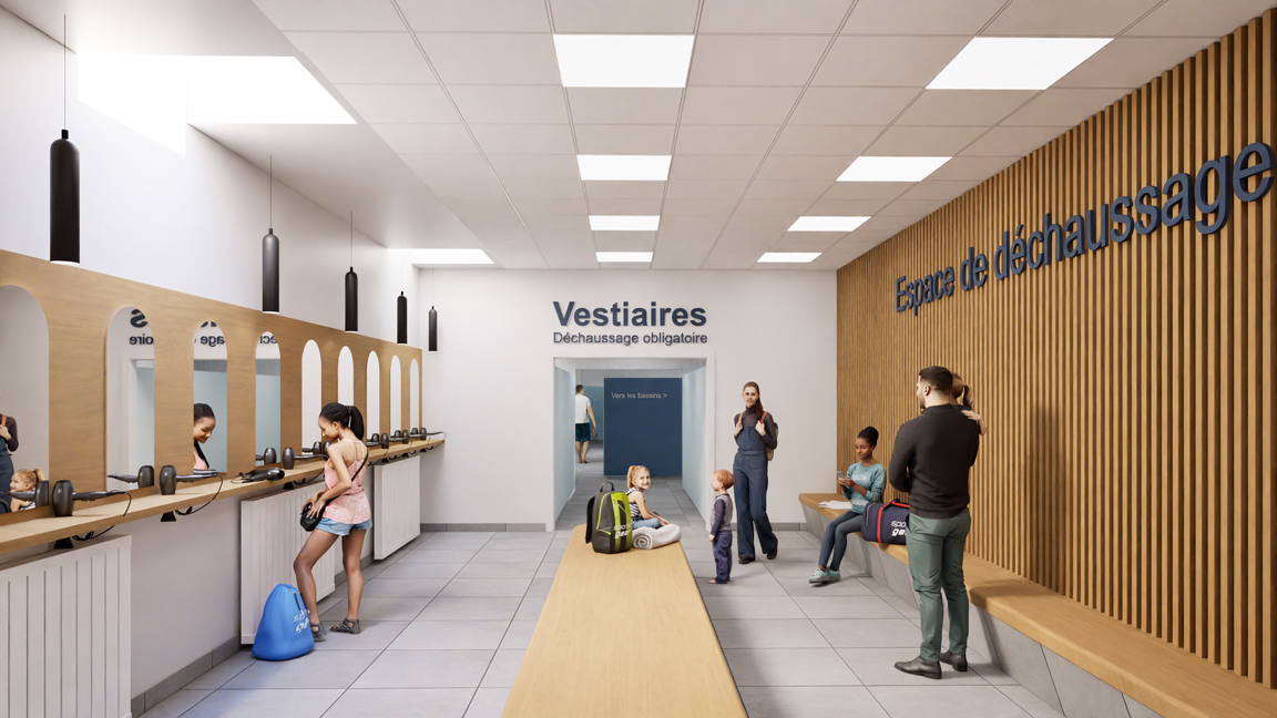Nouveaux vestiaires, Thermapolis, Amnéville