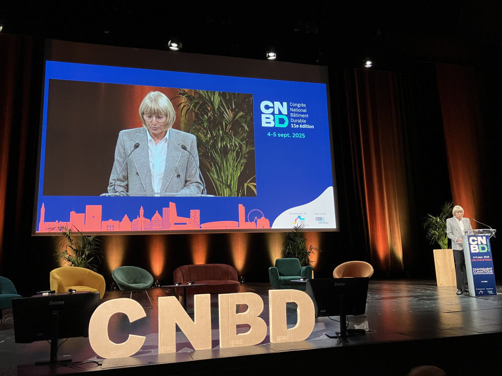 La ministre du logement Vélerie Létard lors du 11ème Congrès national du bâtiment durable Crédit Anne Henry