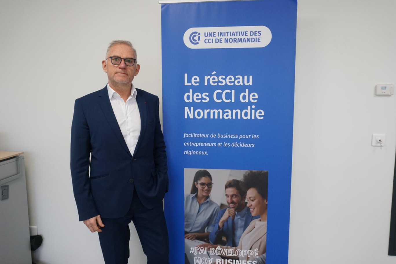 Gilles Treuil est le président des CCI de Normandie. (© Gazette Normandie / Chl.G.)