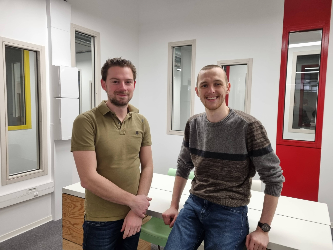 Guillaume Beghin et Matthias Avinée, les fondateurs de Huggii.
