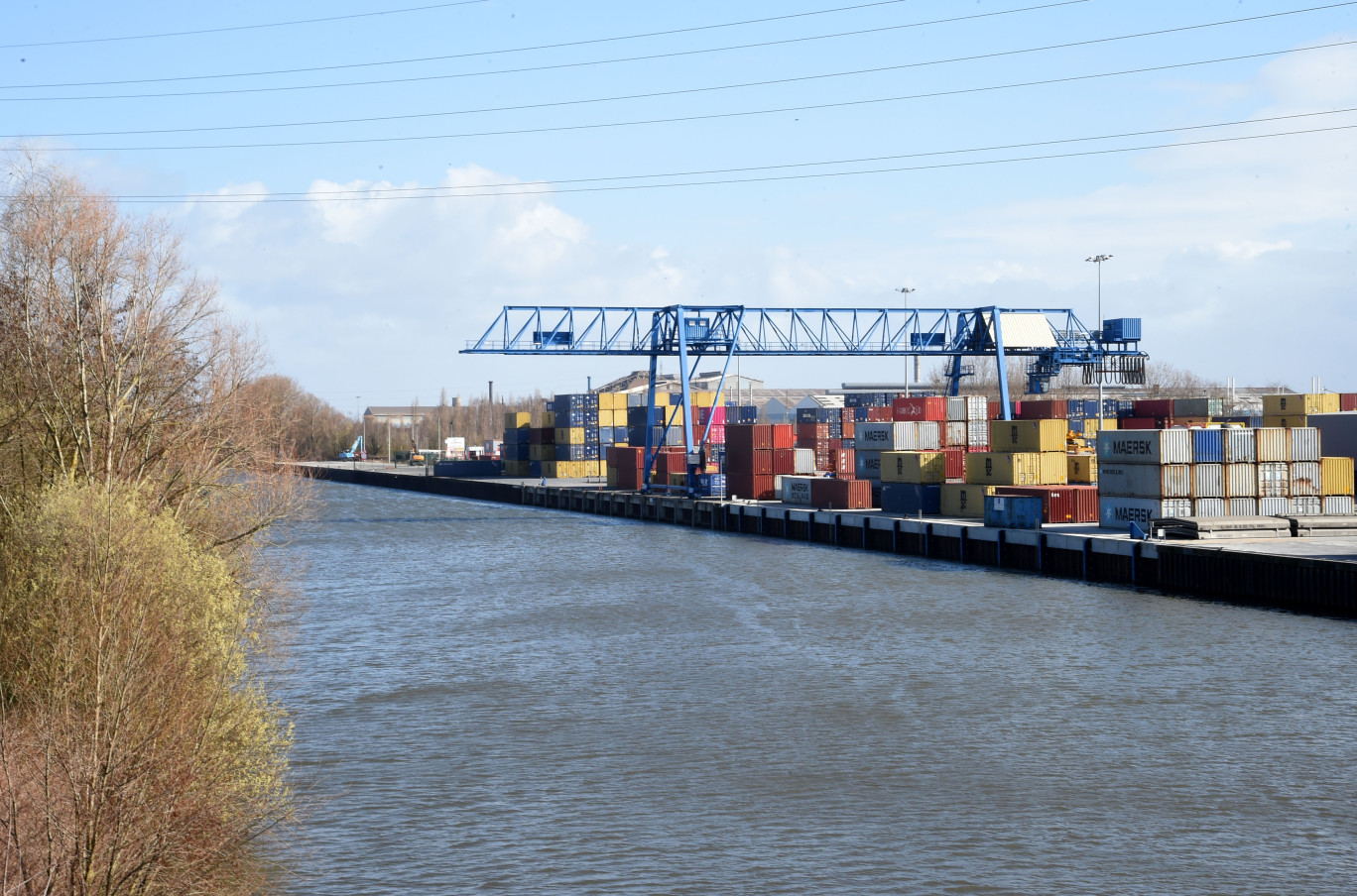 Le 2 février dernier, le port de Valenciennes a reçu 40 conteneurs en provenance de Chine, via le port allemand de Duisbourg. (@Aletheia Press / Benoît Dequevauviller)