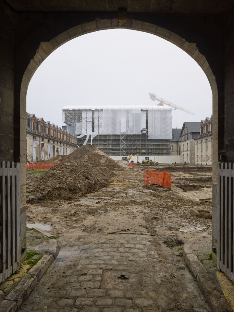 Des vingtaines d’entreprises s’activent pour donner naissance à la Cité internationale de la langue française au château de Villers-Cotterêts. (© Château de Villers-Cotterêts)