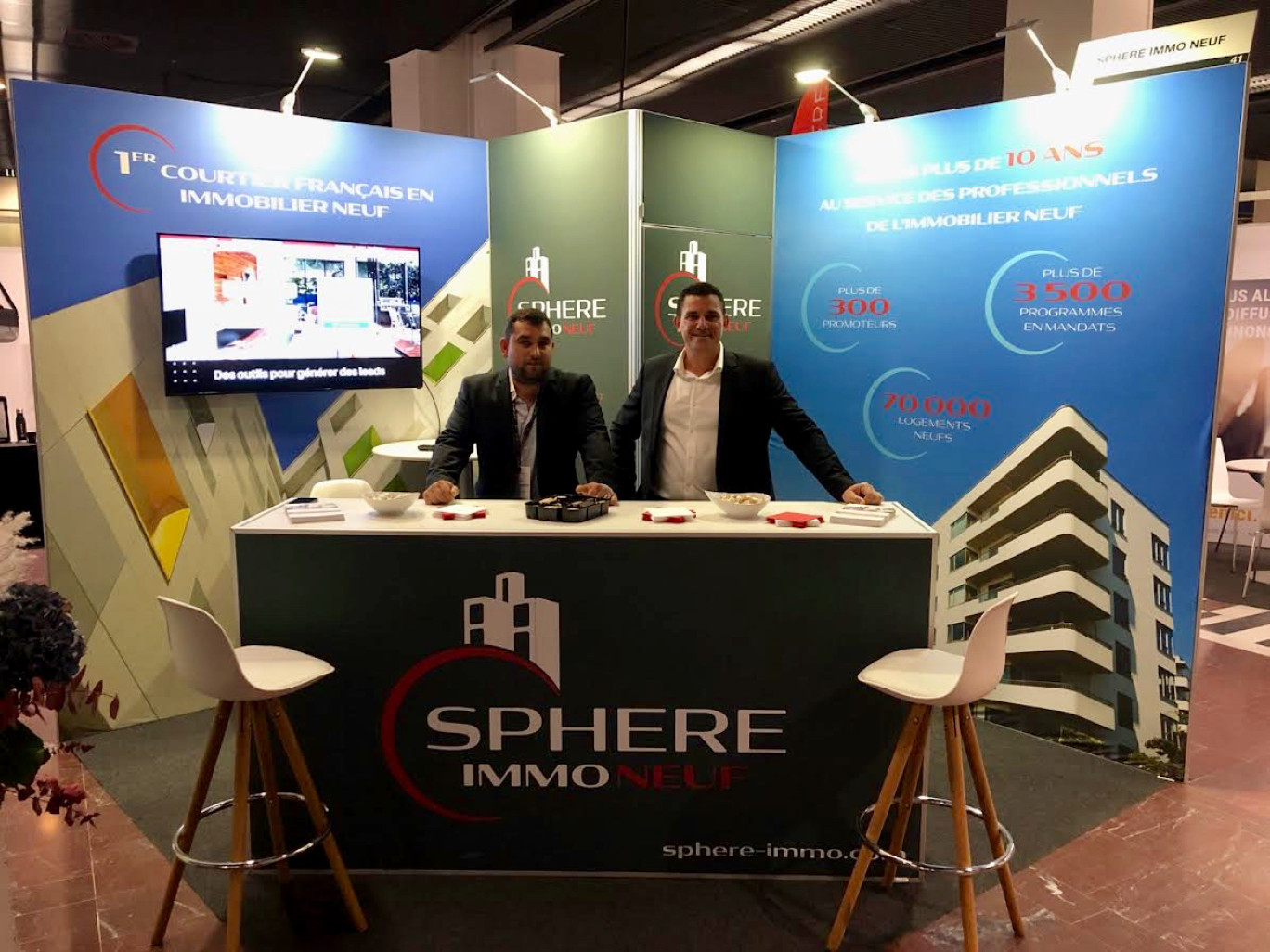Deg. à dr. : Jean-Marc Grisel et Marc Merle, co-fondateurs de Sphère Immo. (© Sphère Immo)