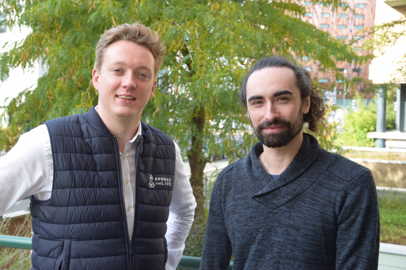 Vianney Diers et Kévin Lanvin, codirigeants de la start-up Lilloise SpreadTheLive.