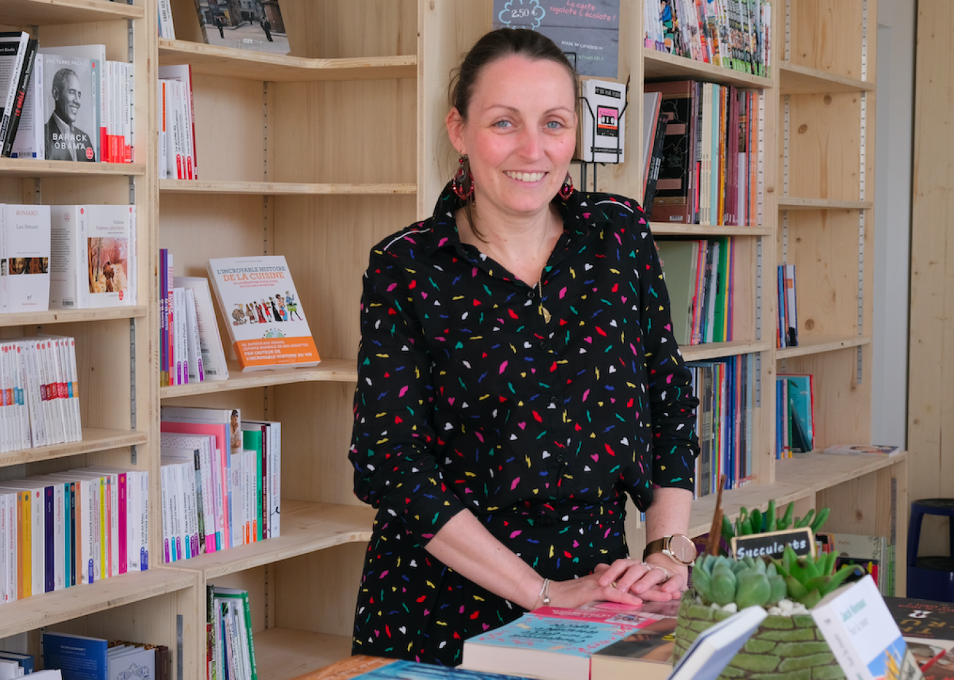 « Cette librairie a toujours été mon rêve », Estelle Galisson, la gérante. ©Aletheia Press/ E.Castel