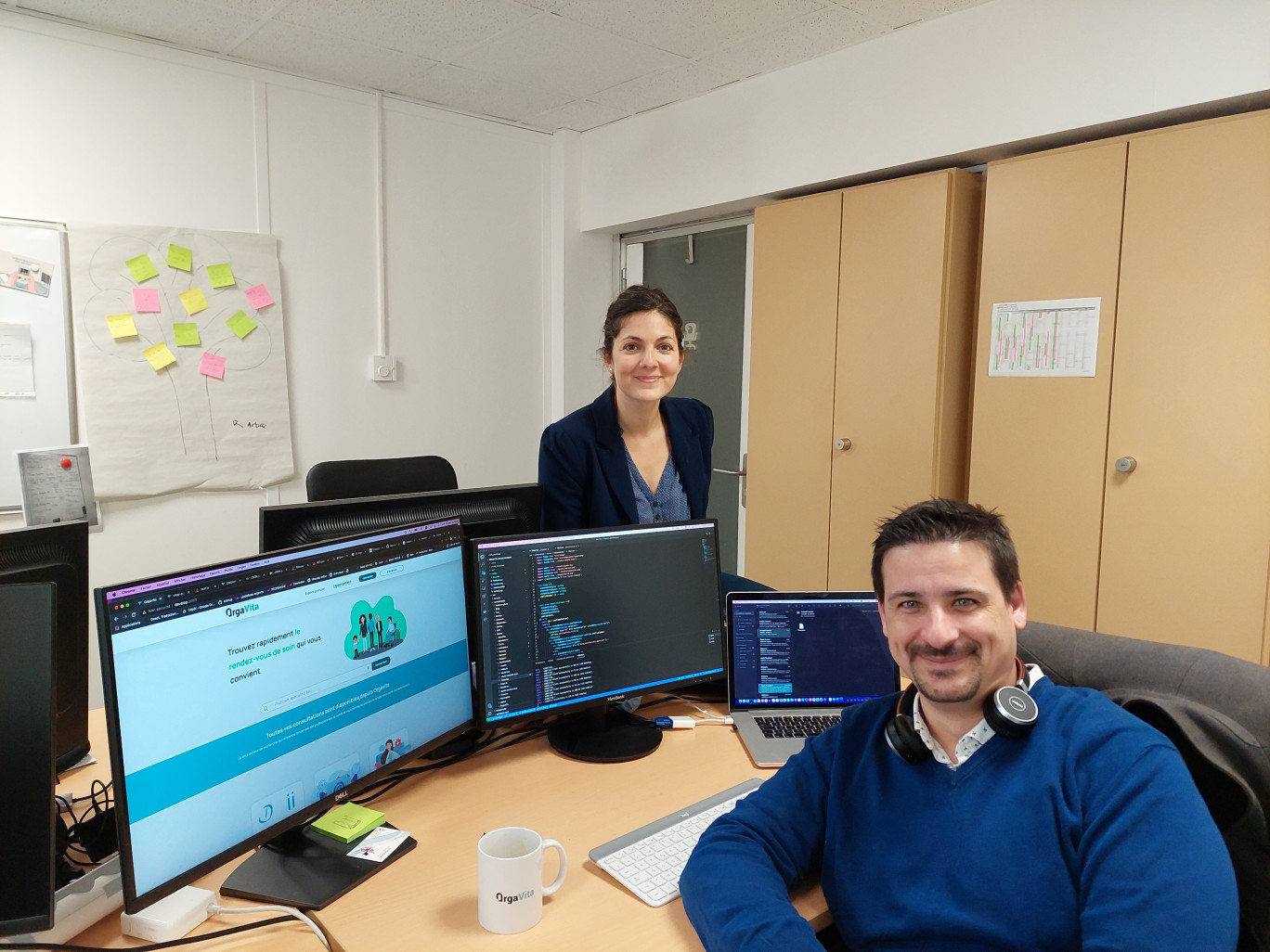 Marie-Gabrielle et Martin Brunel ont imaginé Orgamy pour faciliter le quotidien des professionnels paramédicaux. (@Orgamy)