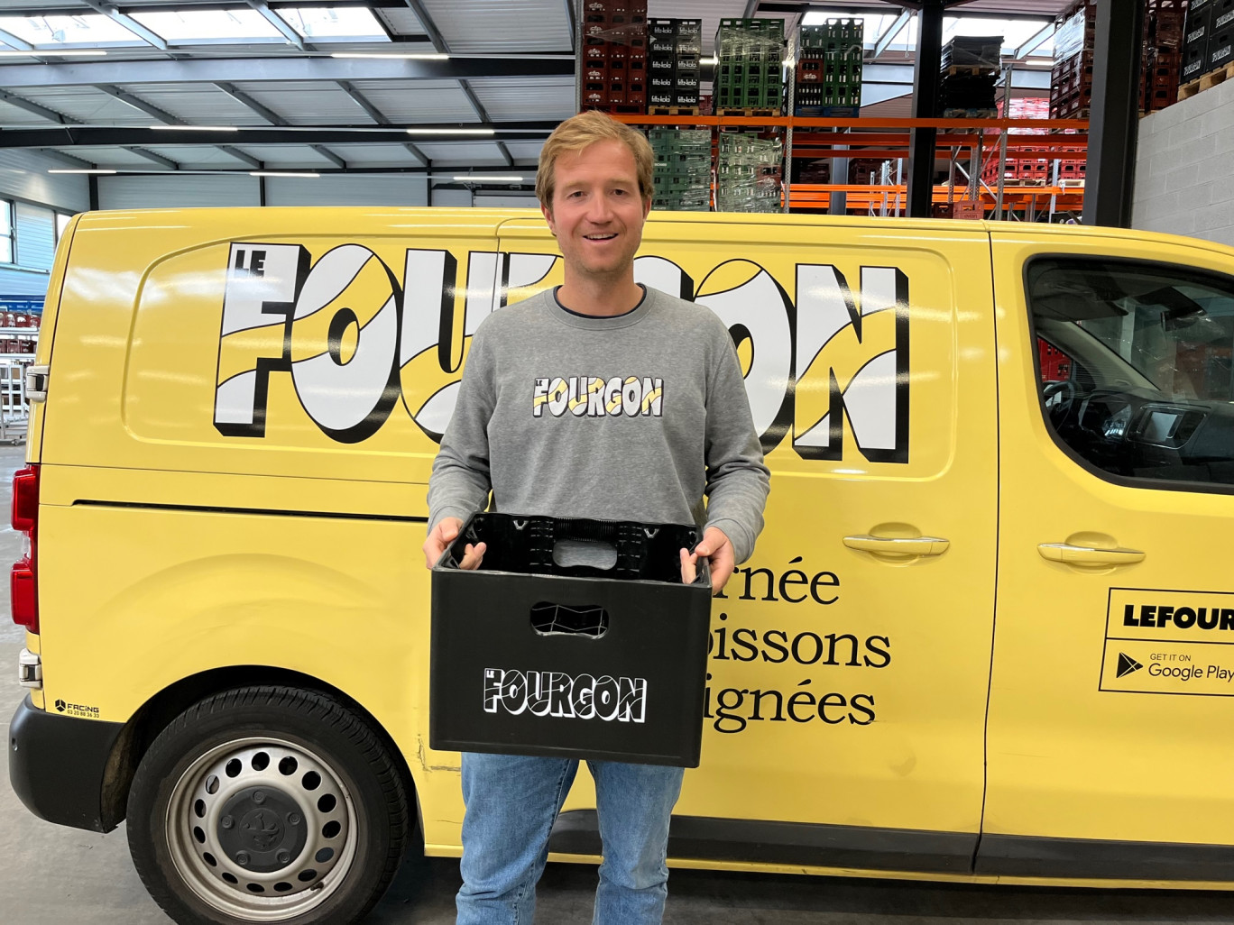 Charles Christory, cofondateur du Fourgon, dont le siège social, adossé à un entrepôt de 2 600 m2, est situé à Wambrechies.