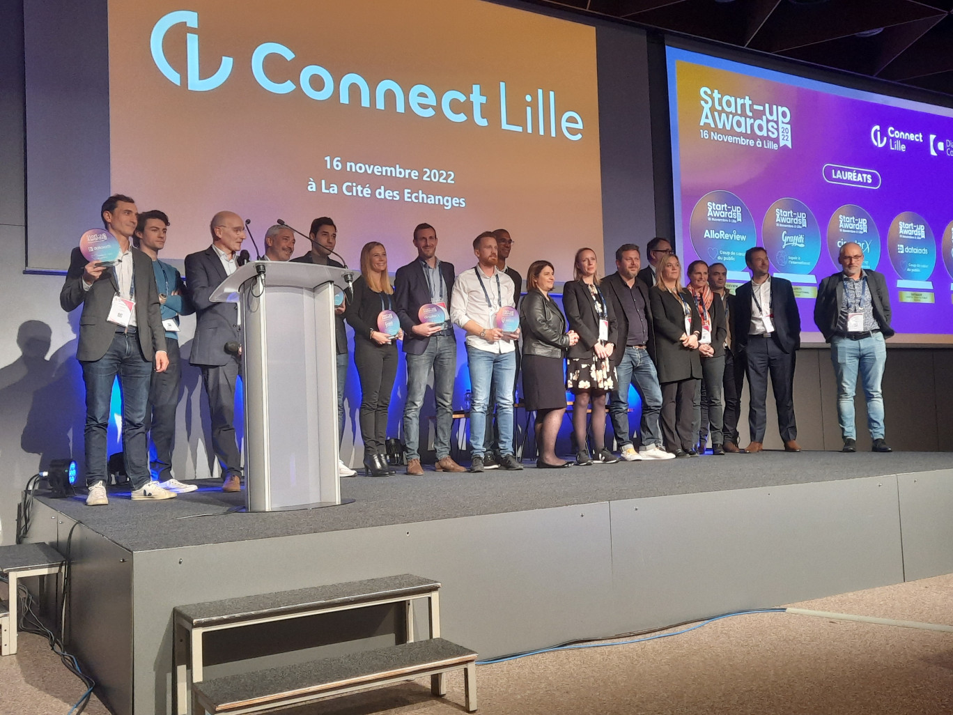 Le Connect Lille s’est terminé avec la remise des prix du concours des Start-up Awards. © Aletheia Press/L.Péron