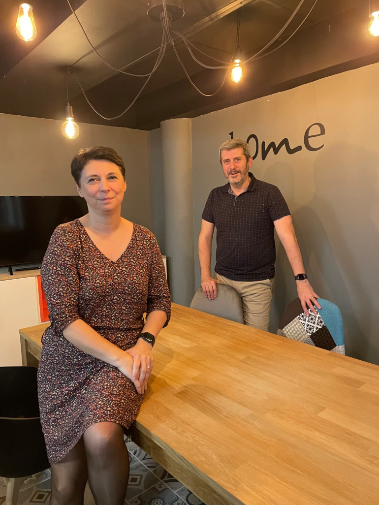 Céline et Dominique Buquet, directeurs et associés de Stéphane Plaza immobilier Amiens Sud.