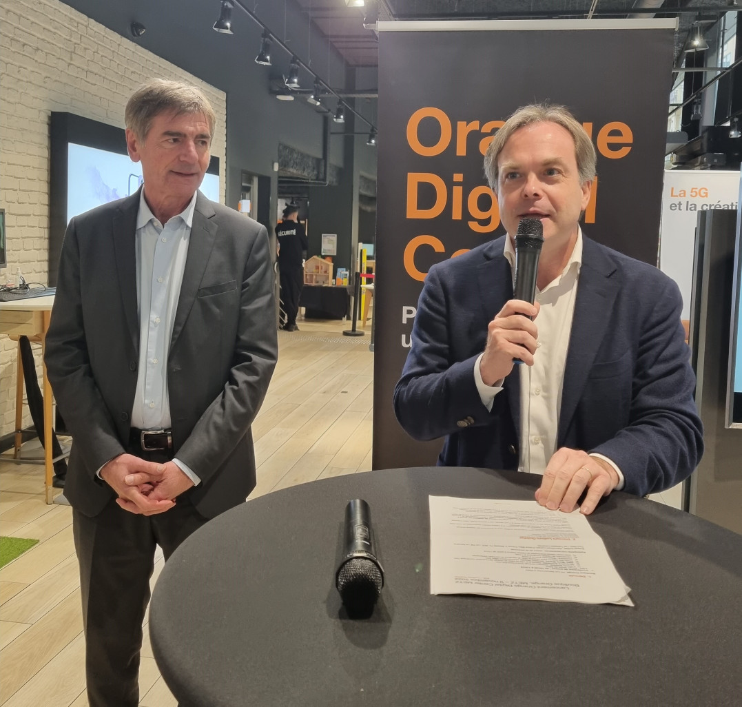 Ludovic Guilcher, directeur Orange Grand Nord Est, et Jean-Marie Mizzon, sénateur de la Moselle, ont rappelé les enjeux cruciaux du numérique à portée de tous.