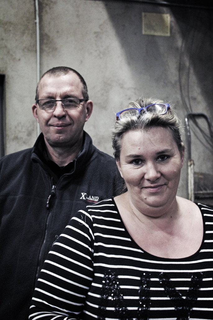 Véronique et Hervé Begin, les heureux parents de Gaston l’escargot bourguignon (© Serrurerie Begin)