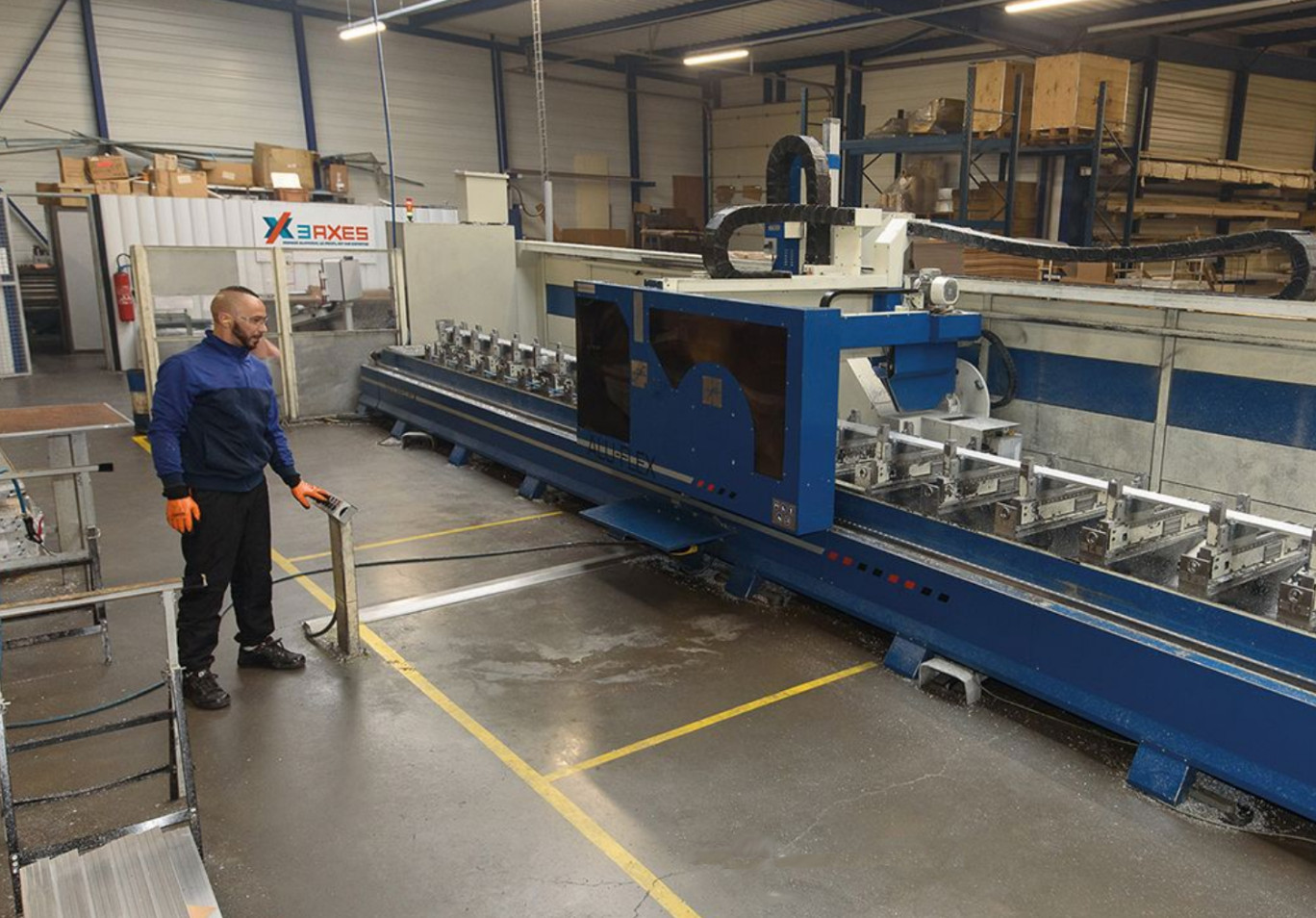 Actuellement 3 Axes usine des pièces jusqu'à 8,5 mètres. Elle souhaite pouvoir aller jusqu'à 14 mètres. ©3 Axes