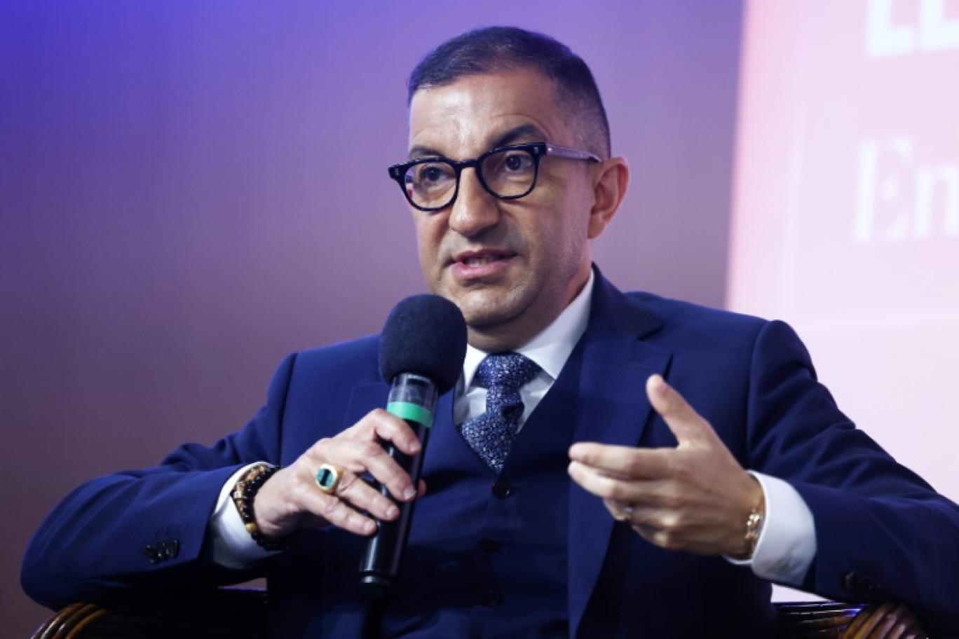 Photo le 13 mai 2023 à Paris de Jean Messiha, ancien porte-parole de la campagne d'Eric Zemmour et créateur de la cagnotte de soutien à la famille du policier auteur du tir qui a tué le jeune Nahel © Thomas SAMSON