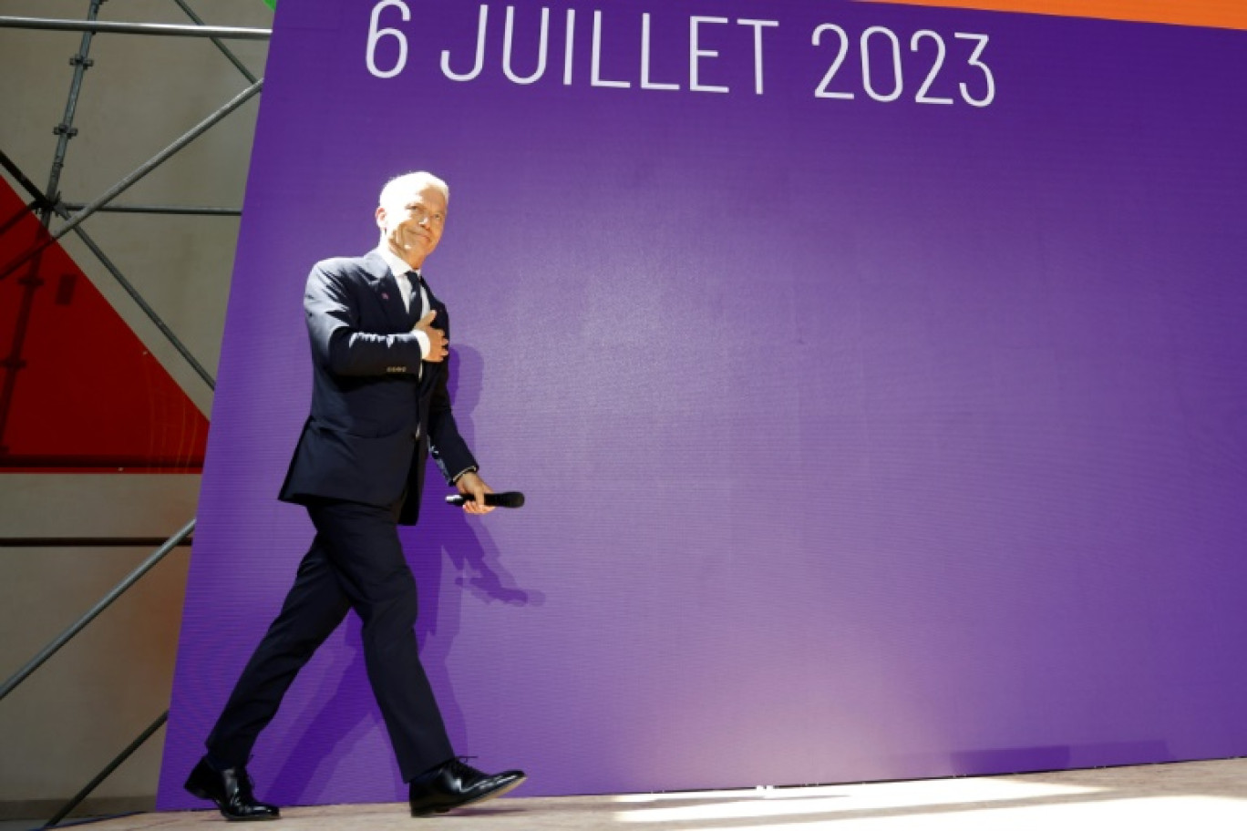 Le nouveau dirigeant du Medef, Patrick Martin à Meudon, le jour de son élection le 6 juillet 2023 © Ludovic MARIN