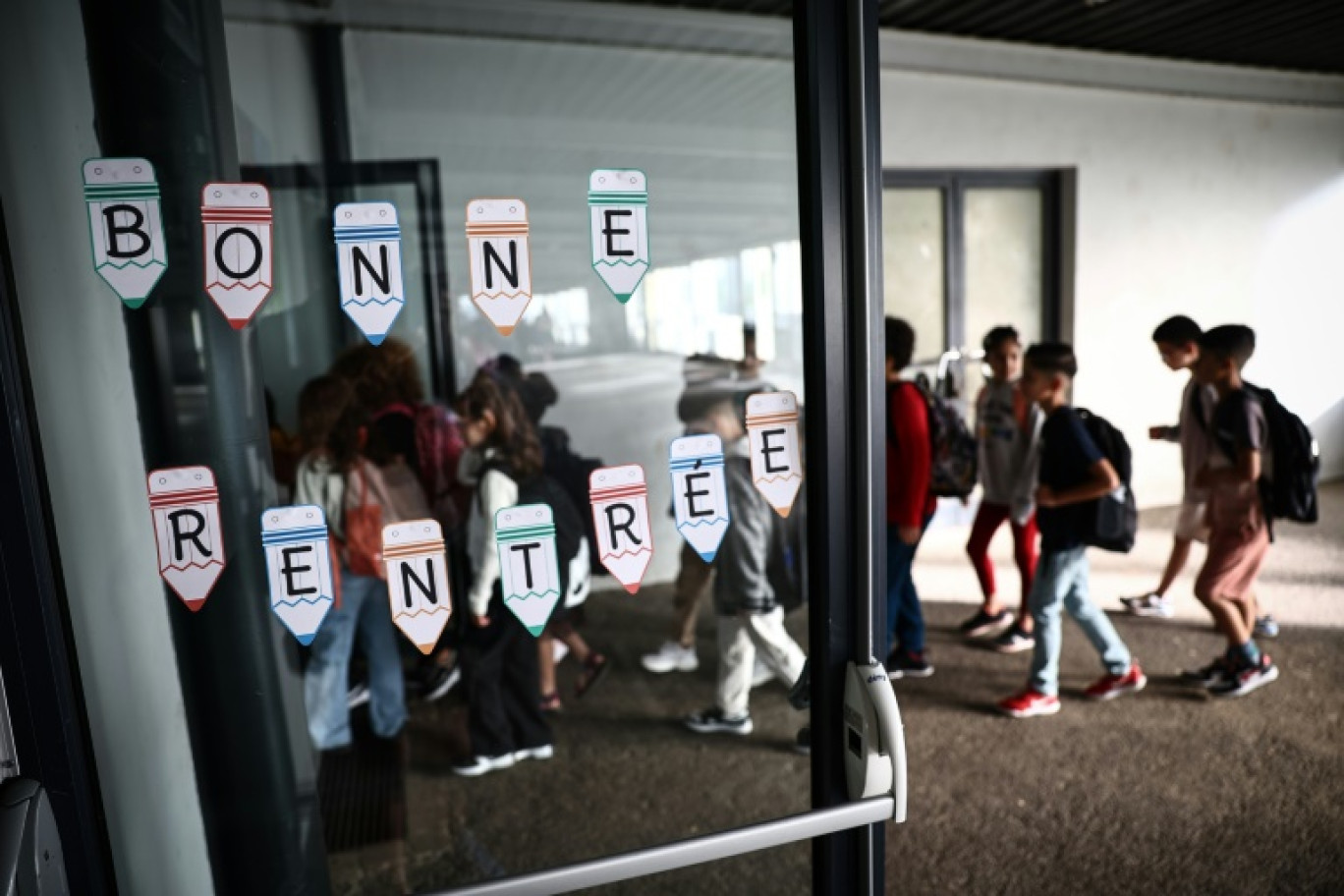 Rentrée des classes à Mulhouse, le 4 septembre 2023 dans le Haut-Rhin © SEBASTIEN BOZON