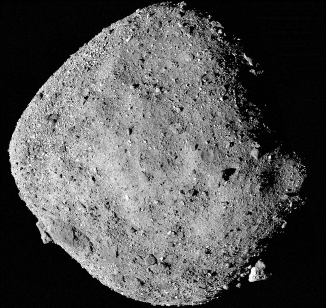 Image prise par la sonde Osiris-Rex de la Nasa, le 2 décembre 2018, montrant l'astéroïde Bennu © HO