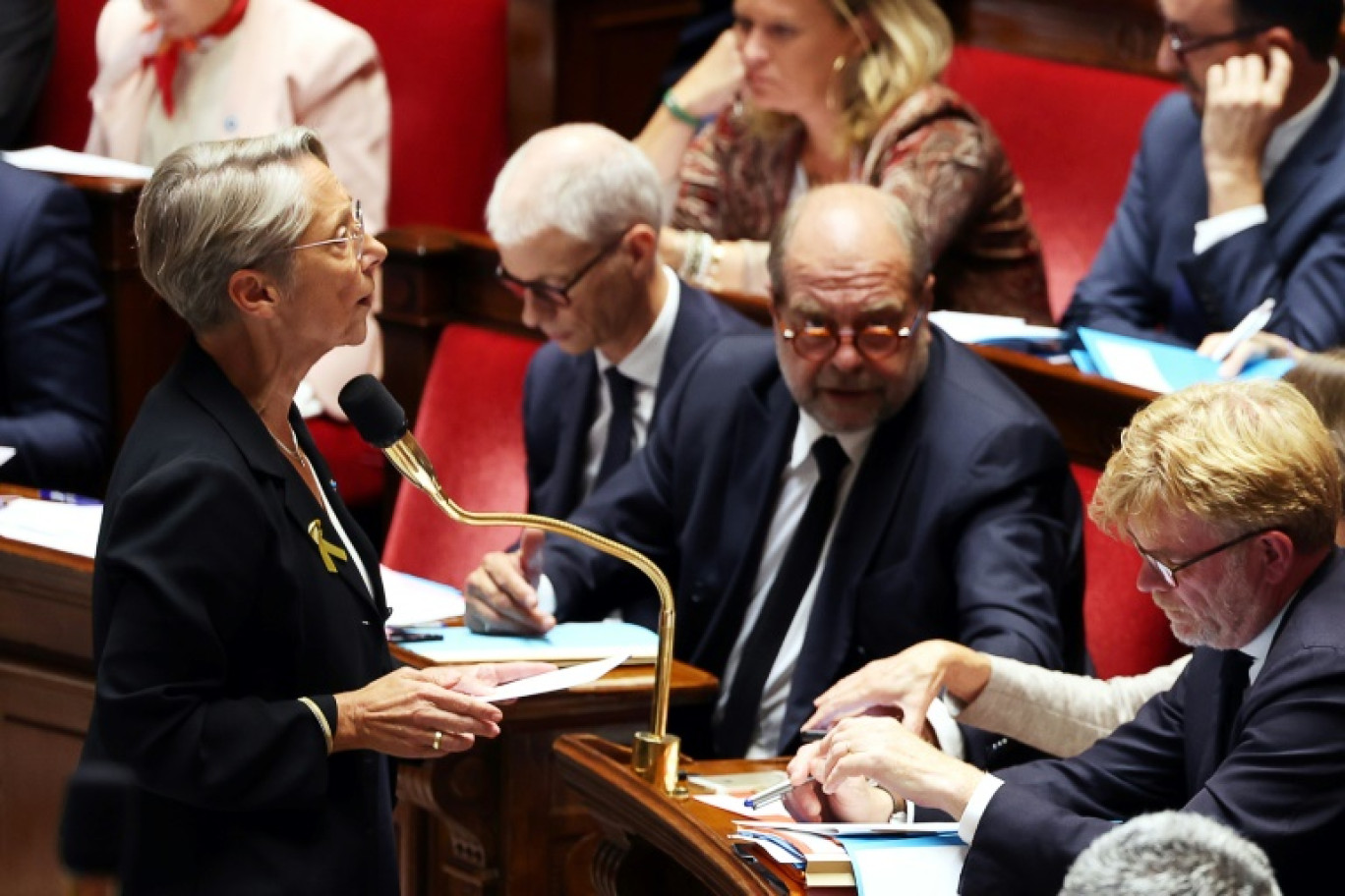La Première ministre Elisabeth Borne lors d'une session de questions au gouvernement à l'Assemblée nationale, le 26 septembre 2023 à Paris © MEHDI FEDOUACH
